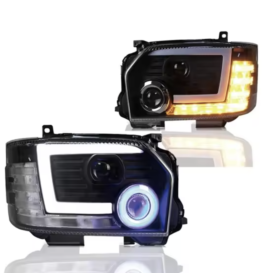 Full LED Turn signal Front Head Lamp Projector Daytime Running Lights Headlight for toyota Hiace 2005 2014 2016 2015 2017 2018